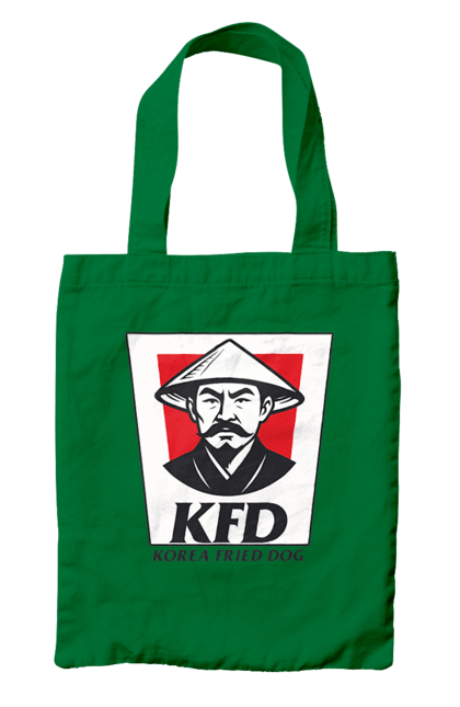 Сумка з принтом "Korea Fried Dog". Бренди, гумор, жартівливі, кфц, літні, прикольні, смішні, фаст-фуд. 2070702