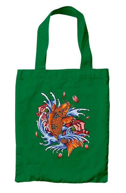 Сумка з принтом "Риба і хвилі". Ryba, квітка, хвиля. 2070702