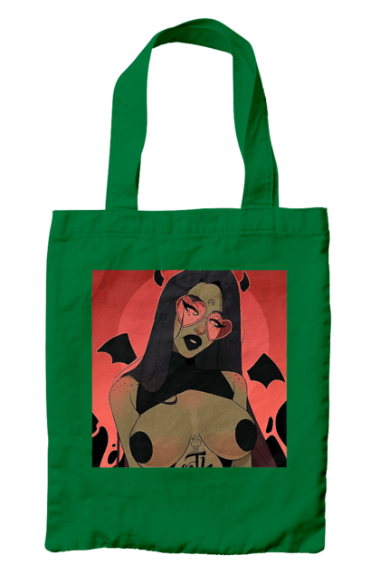 Сумка з принтом "Диявол З Цицьками". Гола, диявол, сиськи. 2070702