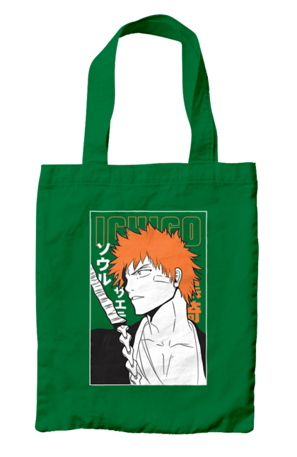 Сумка с принтом Блич Ичиго Куросаки. Anime, bleach, ichigo kurosaki, manga, аниме, блич, ичиго, ичиго куросаки, манга. 2070702