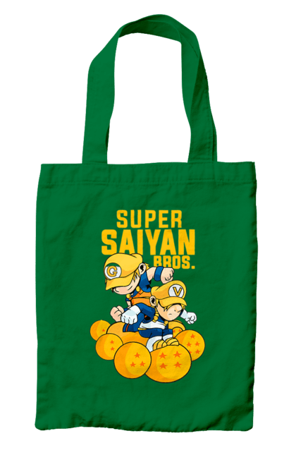 Bag with prints Dragon Ball Mario. Anime, dragon ball, goku, manga, mario, tv series, vegeta. 2070702