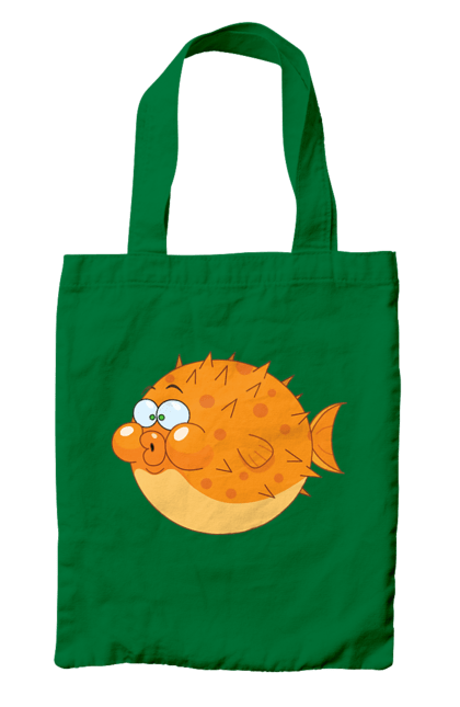 Сумка з принтом "Помаранчева Риба Фугу". Риба, фугу. 2070702