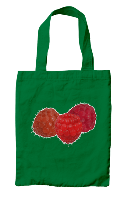 Сумка з принтом "Малина". Веган, вегетаріанець, делікатес, дієта, їжа, літо, малина, плід, смачно, стигла, червона, ягода. 2070702
