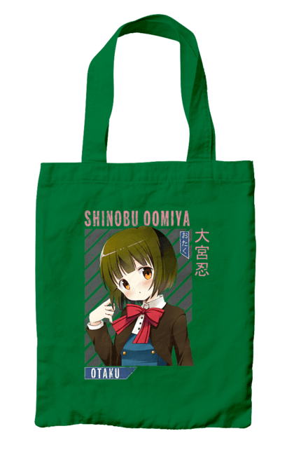 Bag with prints Kiniro Mosaic Shinobu Omiya. Anime, gold mosaic, kiniro mosaic, kinmoza, manga, shinobu, shinobu omiya. 2070702