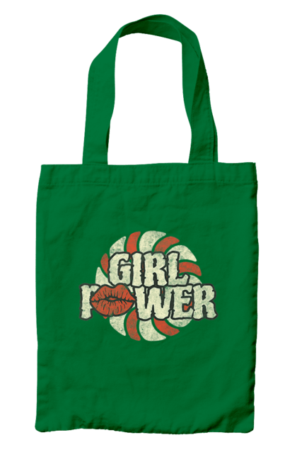 Сумка з принтом "Girl Power". Girl power, гасло, дівчата, дівчата можуть, жінки, жіноча сила, незалежність, сила, фемінізм. 2070702