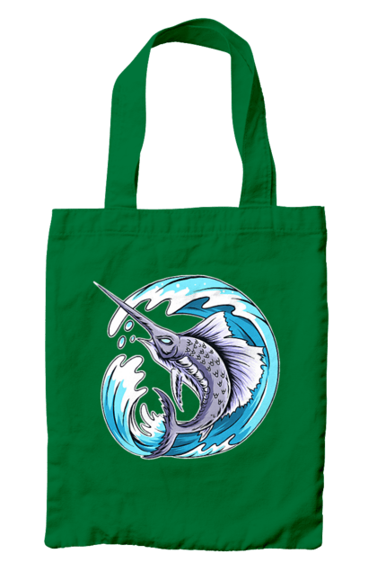 Сумка з принтом "Риба Меч І Хвиля". Риба меч, хвиля. 2070702