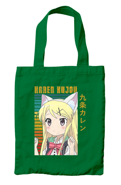 Bag with prints Kiniro Mosaic Karen Kujo. Anime, gold mosaic, karen, karen kujo, kiniro mosaic, kinmoza, manga. 2070702