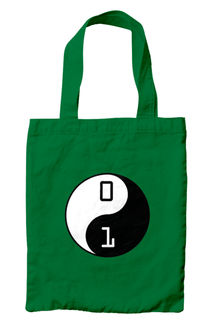 Сумка з принтом "Інь Янь". Angular, c, css, html, it, javascript, jquery, php, python, react, svelt, vue, айтишник, айті, гумор, код, кодувати, прогер, програміст, програмісти, ти ж, ти ж програміст, тиж програміст. 2070702