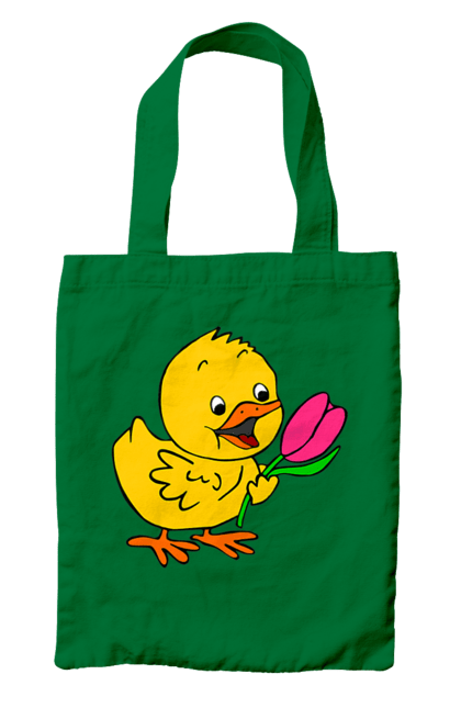 Сумка с принтом Цыпленок С Тюльпаном. Тюльпан, цыпленок. 2070702