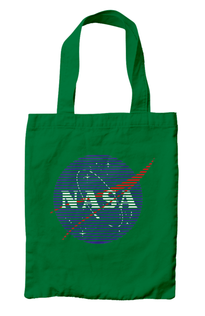 Bag with prints NASA. Aeronautics, astronautics, aviation, nasa, research, rocket, science, space, technologies, usa. 2070702