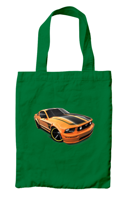 Сумка з принтом "Помаранчева, швидкісна машина". Їзда, колеса, машина, швидкість. 2070702