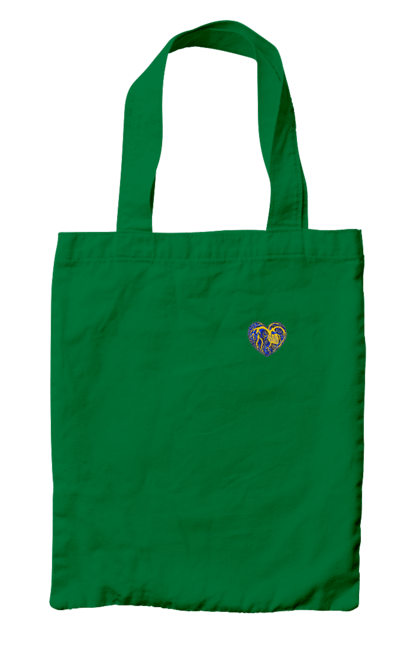 Bag with prints Hearts of the unbreakable. Dark blue, heart, symbolics, ukraine, unbreakable. 2070702