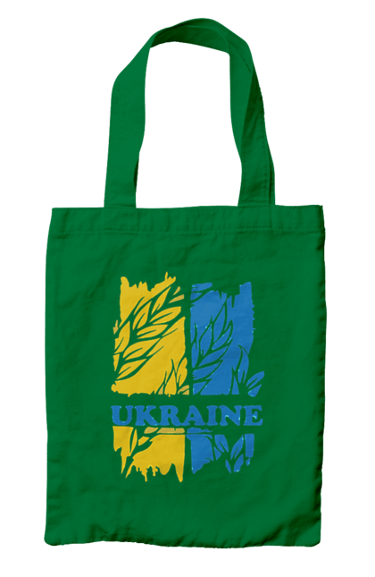 Сумка з принтом "Україна колоски пшениці". Колоски пшениці, символ україни, україна, україна колоски пшениці, українська символіка. 2070702