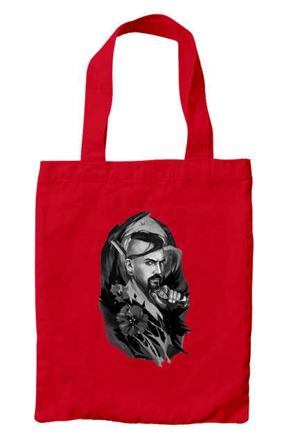 Сумка з принтом "Козак". Вуса, квітки, козак, пістолет, справжній українець, чуб. 2070702