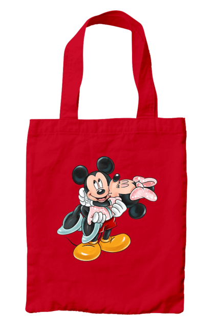 Сумка с принтом Микки Маус и Минни Маус. Mickey mouse, minnie mouse, дисней, микки, микки маус, минни маус, мультфильм. 2070702