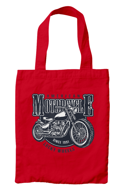 Bag with prints Cool vintage motorcycle. America, good, male, motorcycle, motorcycles, retro, stylish, stylishly, vintage, vintage. 2070702