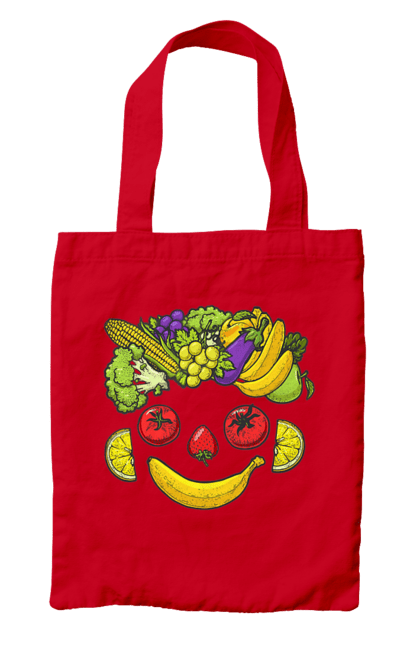 Сумка з принтом "Зсж Посмішка". Зож, овоч, посмішка, фрукт. 2070702