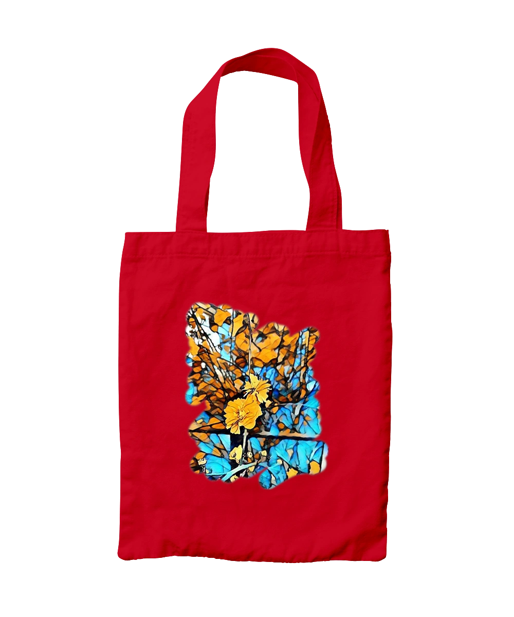 Yellow flowers on a blue background