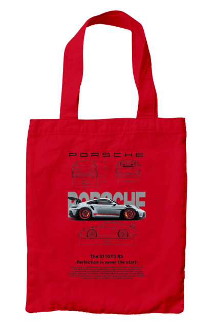 Bag with prints Porsche 911 GT3 RS. Auto, automobile, car, porsche, porsche 911, sport, sports car. 2070702