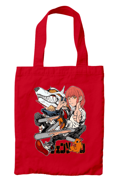 Bag with prints Chainsaw Man. Anime, chainsaw man, demon, denji, manga, pochita, shonen. 2070702