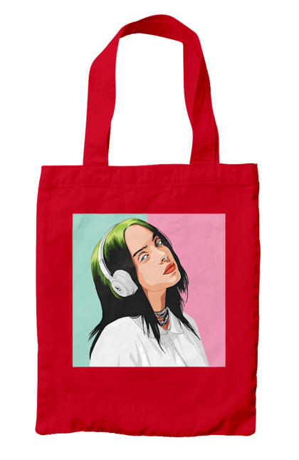 Bag with prints Billie Eilish. Activist, animals, billie eilish, misukant, right, singer. 2070702
