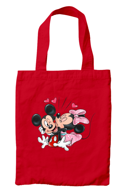 Сумка с принтом Микки Маус и Минни Маус. Mickey mouse, minnie mouse, дисней, микки, микки маус, минни маус, мультфильм. 2070702