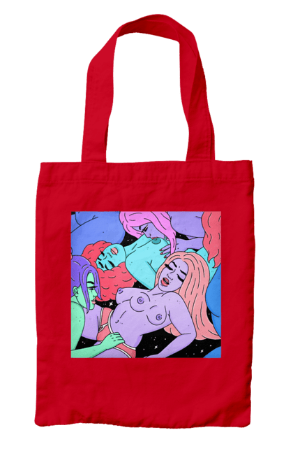 Bag with prints Alien Girls. Aliens, girls, multicolored, space. 2070702