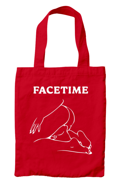 Сумка з принтом "Фейстайм". Вульгарна, гумор, прикольна, смішна, фейстайм. 2070702