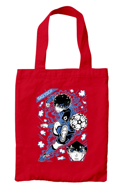 Сумка з принтом "Синя в'язниця Йоічі Ісагі". Blue lock, yoichi isagi, аніме, блю лок, йоічі ісагі, манга, синя в`язниця, спорт, спортивне аніме. 2070702