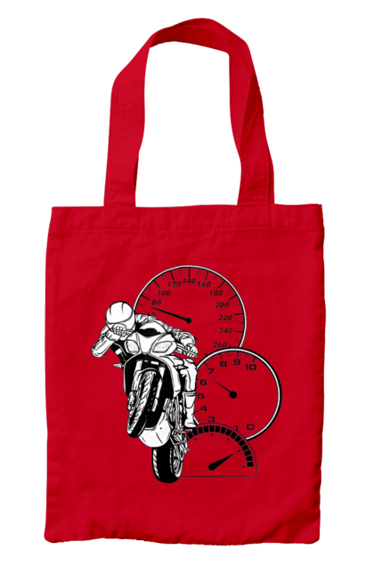 Сумка з принтом "Мотоцикл Швидкість Чорний". Мото, мотоцикл, розгін, швидкість. 2070702