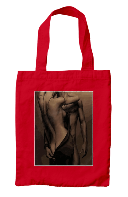 Bag with prints Intrigue. Delight, intrigue, love, man and woman, reciprocity, sex. 2070702