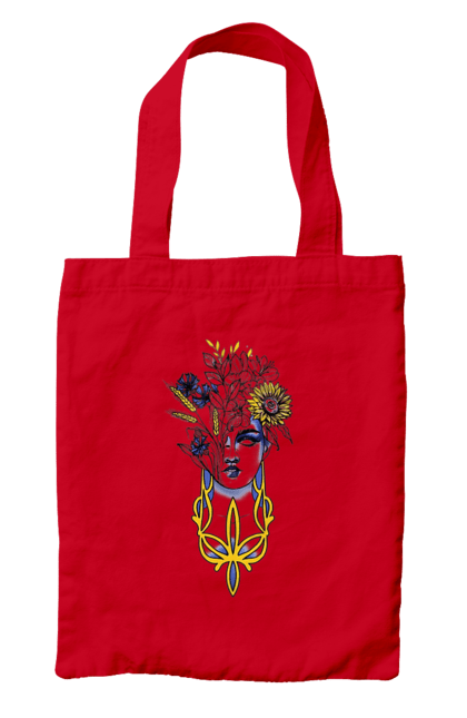 Bag with prints Ukrainian. Sunflower, ukrainian, woman. 2070702
