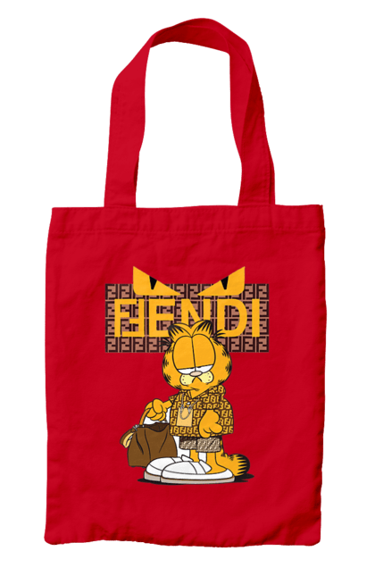 Bag with prints Fendi Garfield. Bag, brand, clothes, fashion, fashion house, fendi, garfield, italy, luxury, lvmh. 2070702