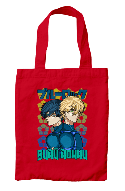 Bag with prints Blue Lock. Anime, blue lock, blue prison, manga, sport, sports anime. 2070702