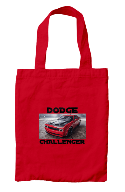 Сумка з принтом "Додж челенджер". Авто, автомобіль, американська легенда, додж челенджер, класичний автомобіль, культове авто, масл кар, потужний автомобіль. 2070702