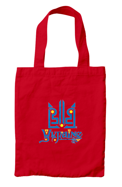 Сумка з принтом "Україна та тризуб темний фон". Sarabeevart, день незалежності, друк, купити, патріотична, слава україні, тризуб, україна. 2070702