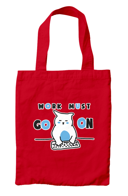 Сумка з принтом "Робота не вовк". Айті, кіт, коти, котики, робота. 2070702