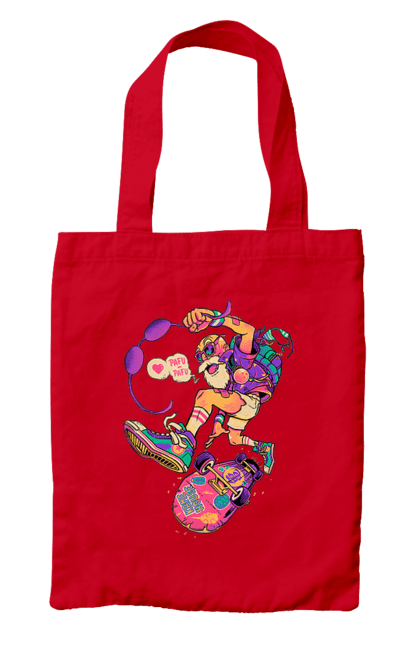 Сумка з принтом "Дід на хвилі". Будь молодим, вогонь, ганяй, грай, дід та скейт, драйв, крутий дід, молодість у душі, спорт, старість. 2070702