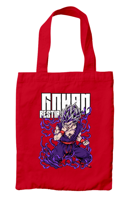 Bag with prints Dragon Ball Gohan. Anime, dragon ball, gohan, goku, manga, tv series, vegeta. 2070702