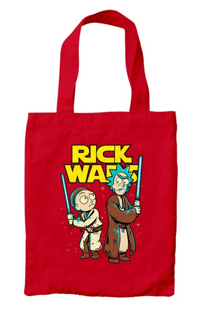 Сумка з принтом "Рік та Морті". Rick and morty, star wars, зоряні війни, мультфільм, наукова фантастика, пригоди, рік, рік і морті, трагікомедія, чорний гумор. 2070702