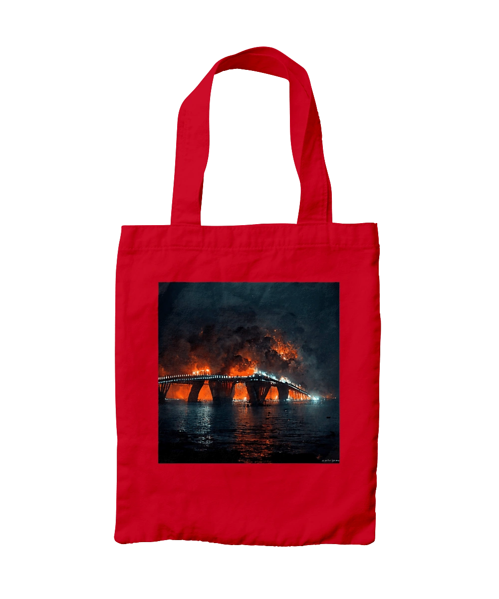 Горит Крымский мост.