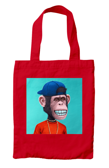 Сумка з принтом "Мавпочка 3". Nft, персонаж, принти, ручне малювання, футболки. CustomPrint.market