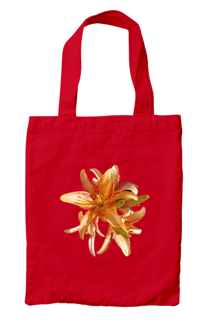 Сумка з принтом "Оранжева лілія". Квітка, краса, лілія, оранжевий, помаранчевий, природа, сонячний. 2070702