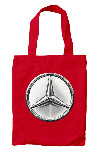 Сумка з принтом "Mercedes Benz Лого Металік". Авто, автомобіль, логотип мерседес, машини, мерс, мерседес. 2070702