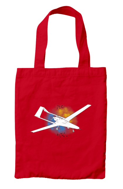 Сумка з принтом "Товариш байрактар". Акварель, байрактар, небо, славаукраїні, україна. 2070702