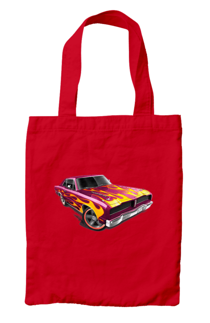 Сумка з принтом "Машина вогонь". Їзда, машина, швидкість. 2070702