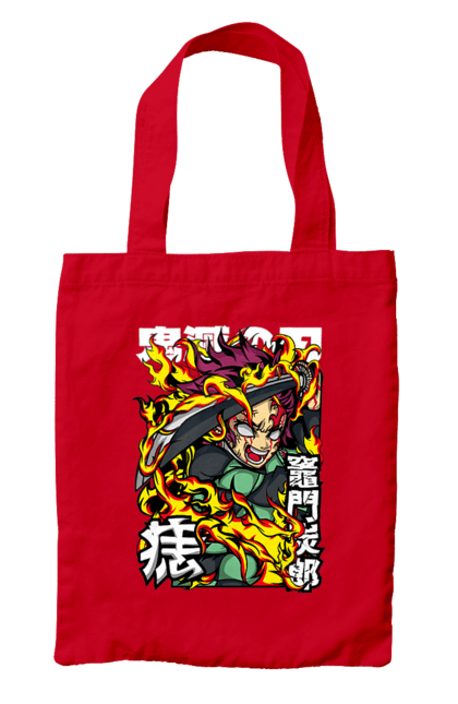 Bag with prints Demon Slayer Tanjiro. Anime, demon slayer, kamado tanjiro, manga, tanjiro. 2070702