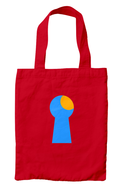 Сумка с принтом Замочная скважина. Дверь, замок, ключ, любопытство, открой двери, свет сквозь, скважина, щель. 2070702