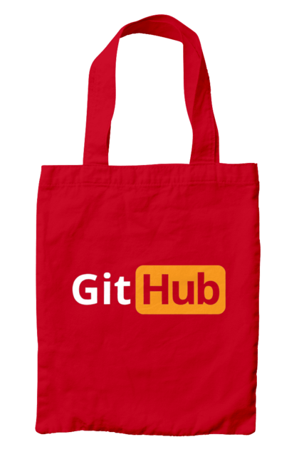 Сумка з принтом "Гіт Хаб". Айті, айтішник, гіт хаб, для айтішника, для програміста, подарунок айтішнику, подарунок програмісту, програміст, розробник. 2070702