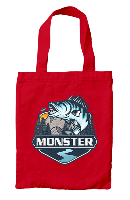 Сумка з принтом "Рибалка". Монстер, рибак, рибалка, хоббі. 2070702